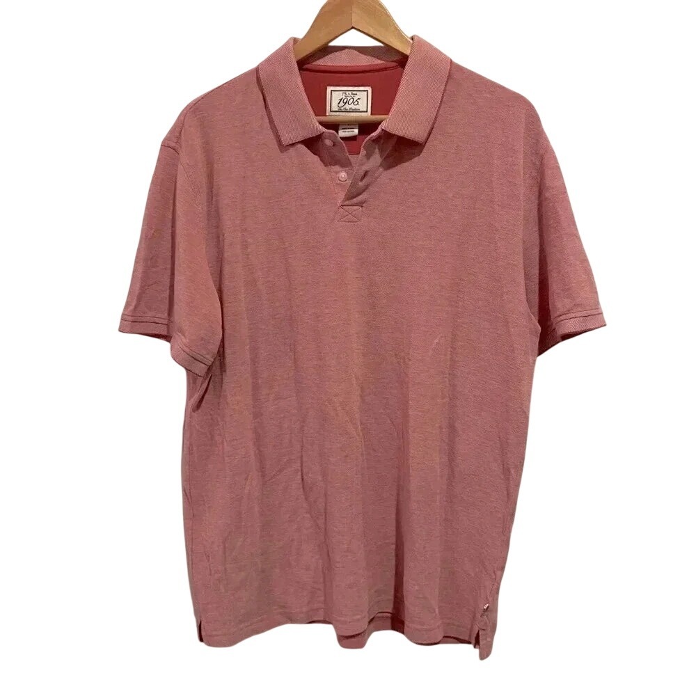 Jos. A. Bank Polo Shirt‎ Mens Large Red Excellent Tailored Fit 1905 Cotton Pique